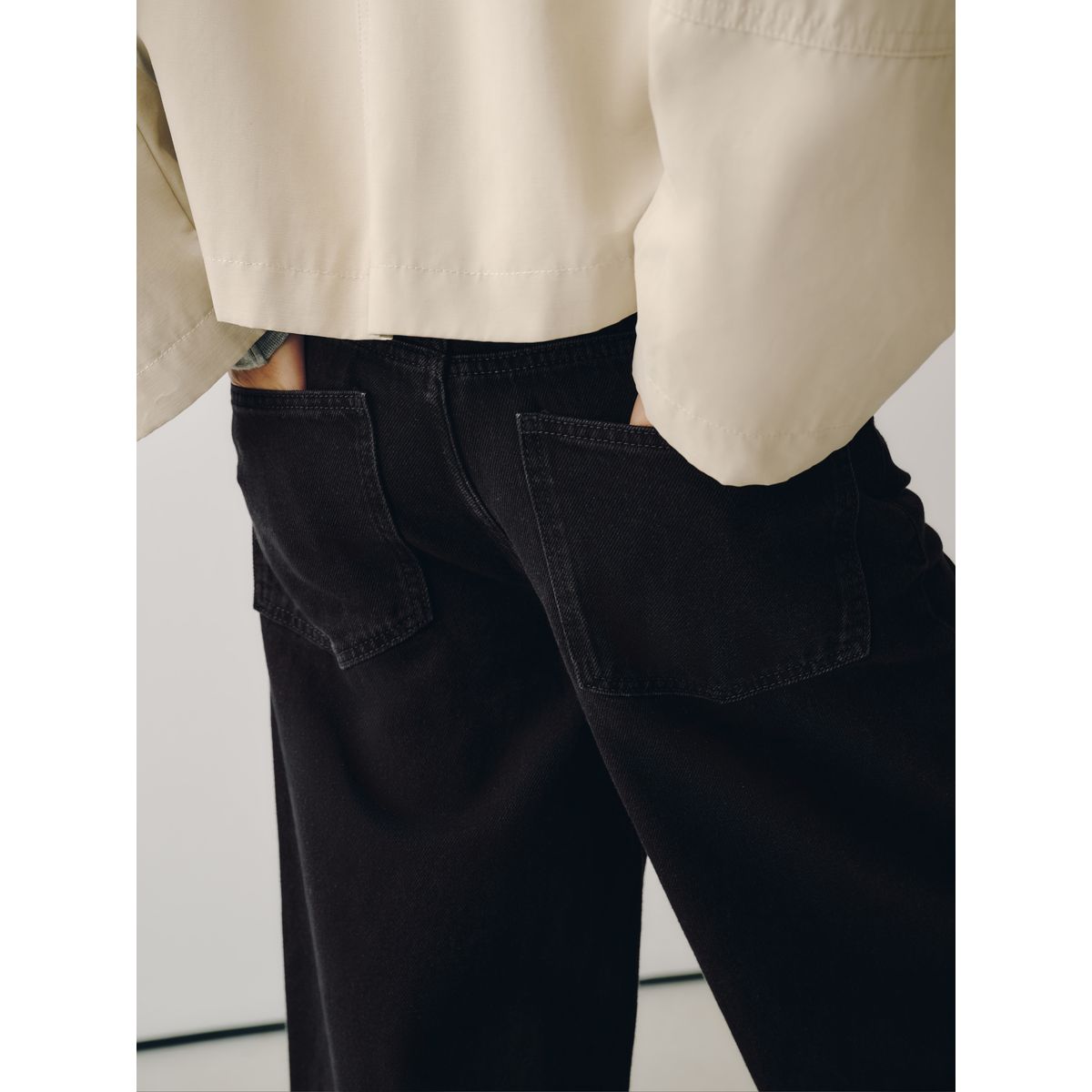 Jean large, lot de 2 noir/brun chocolat, NEXT