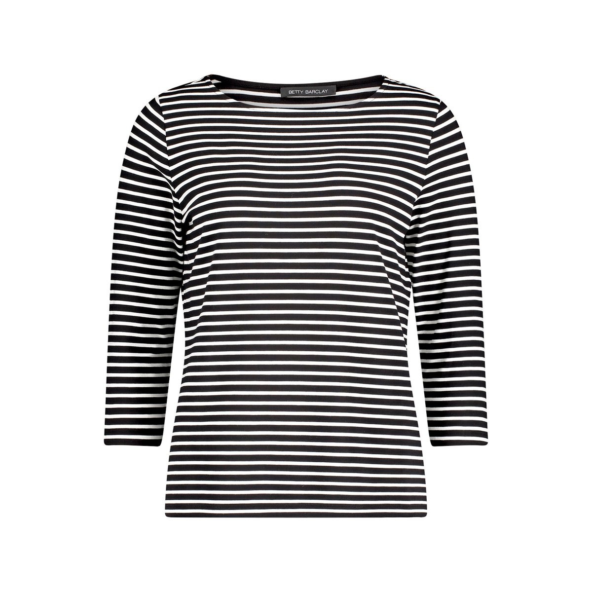 T-shirt basique à rayures horizontales noir/blanc, BETTY BARCLAY