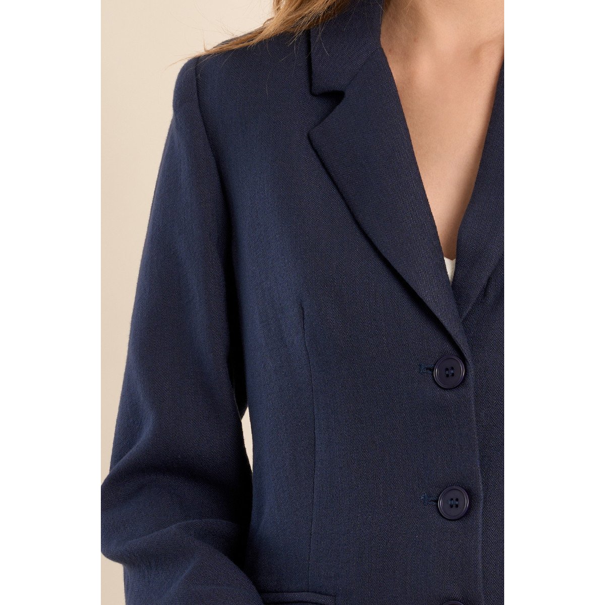 Blazer droit navy blue, MOLLY BRACKEN