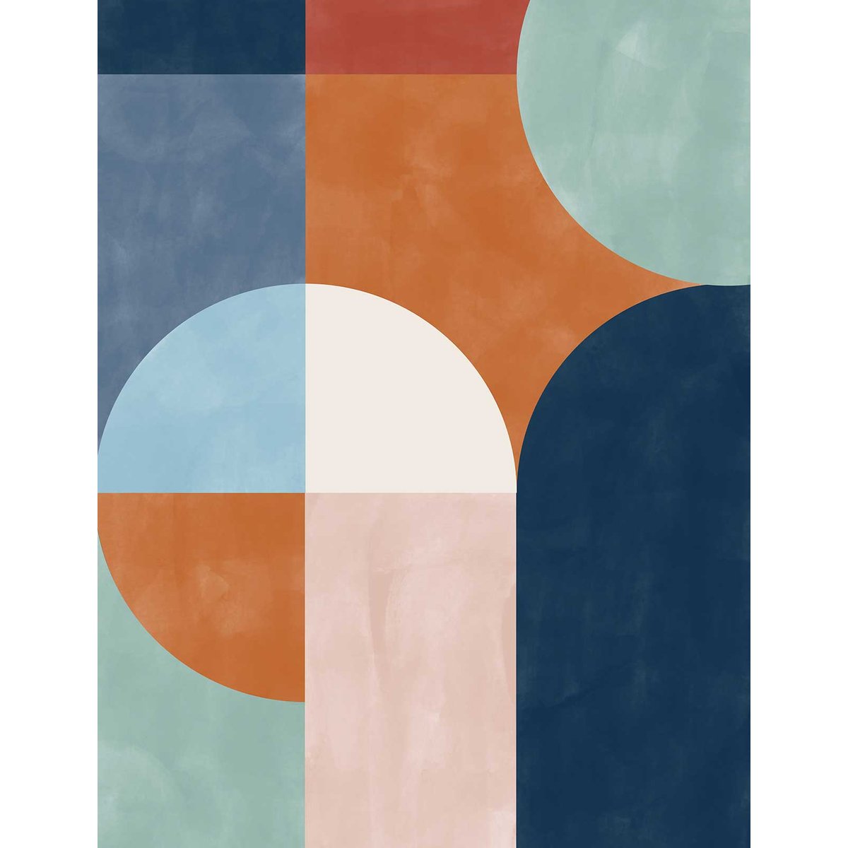 Papier peint bleu intissé, HEXOA