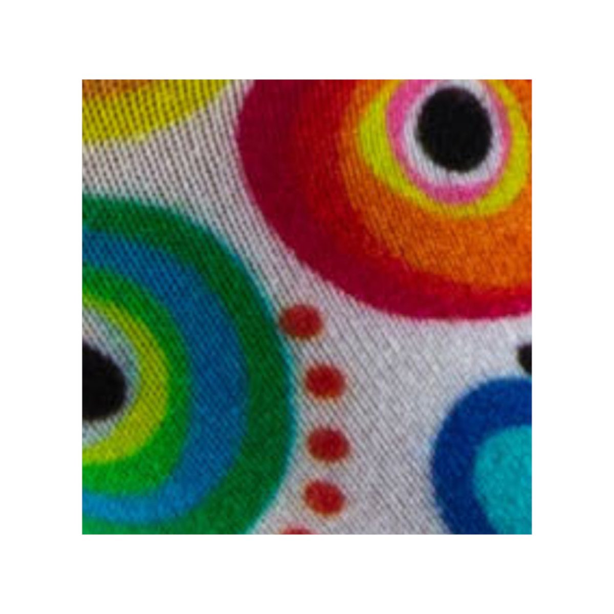 Mi-chaussettes imprimées All over oeil coloré en viscose de bambou multicolore, KINDY
