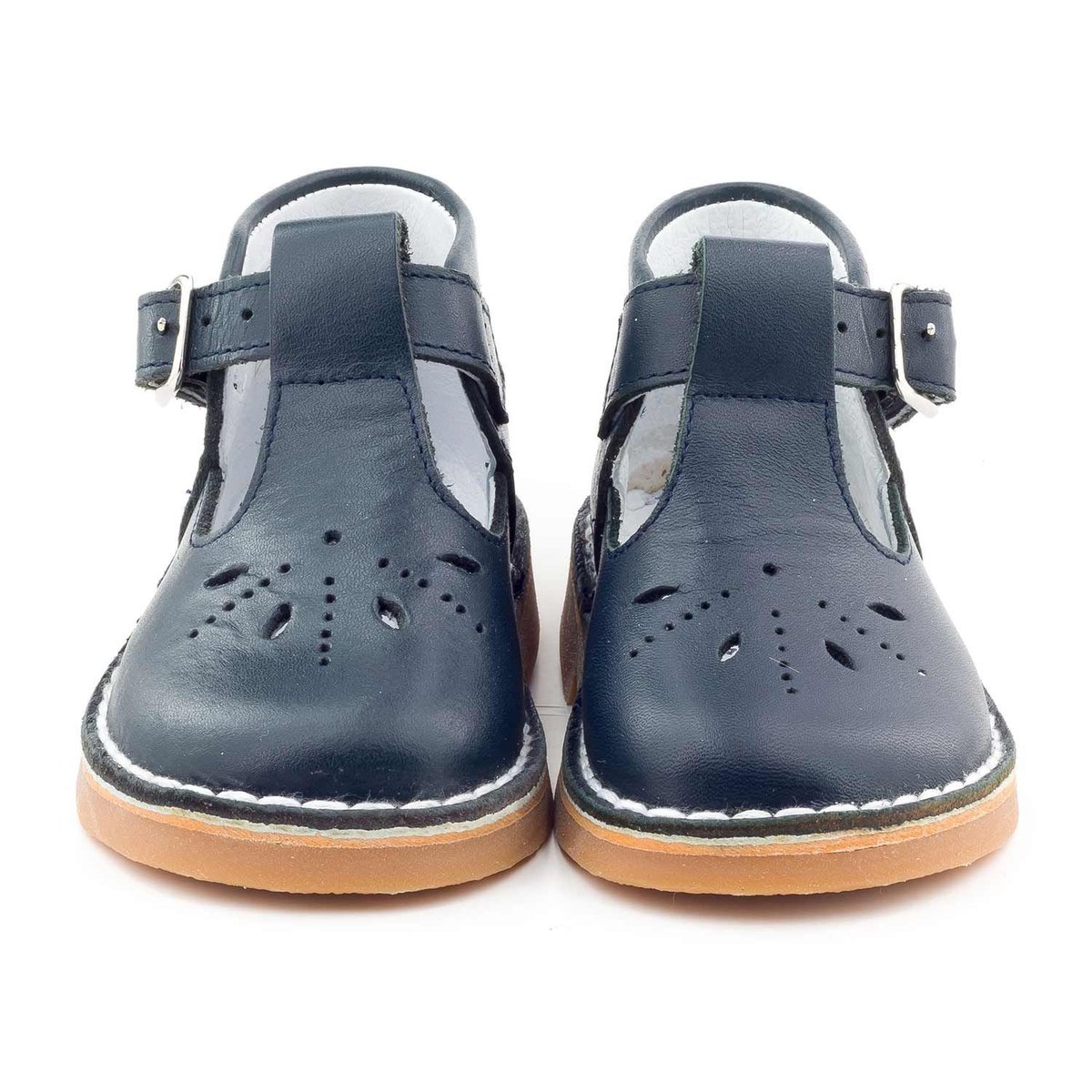 Salomé en cuir pour bébé - MINI HENRY bleu marine, BONI&SIDONIE