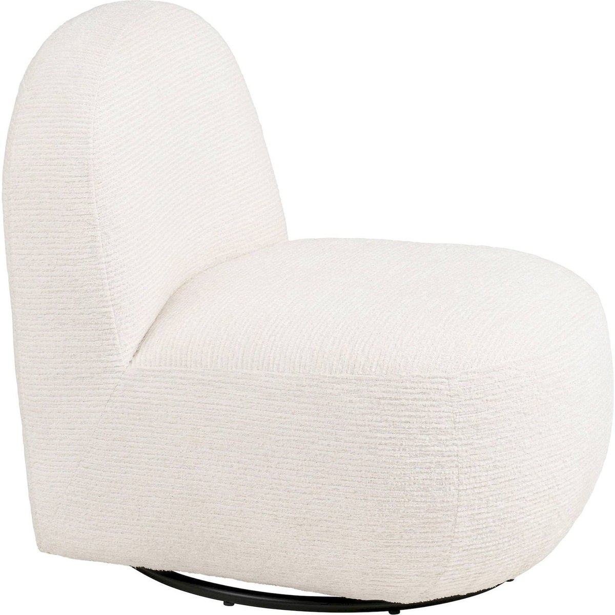 Fauteuil pivotant en chenille collection FINICS blanc chenille, RECOLLECTION