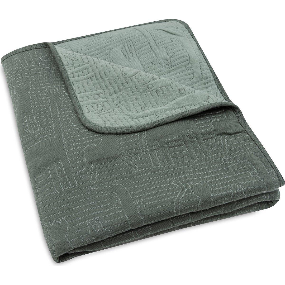 Couverture en coton vert, JOLLEIN