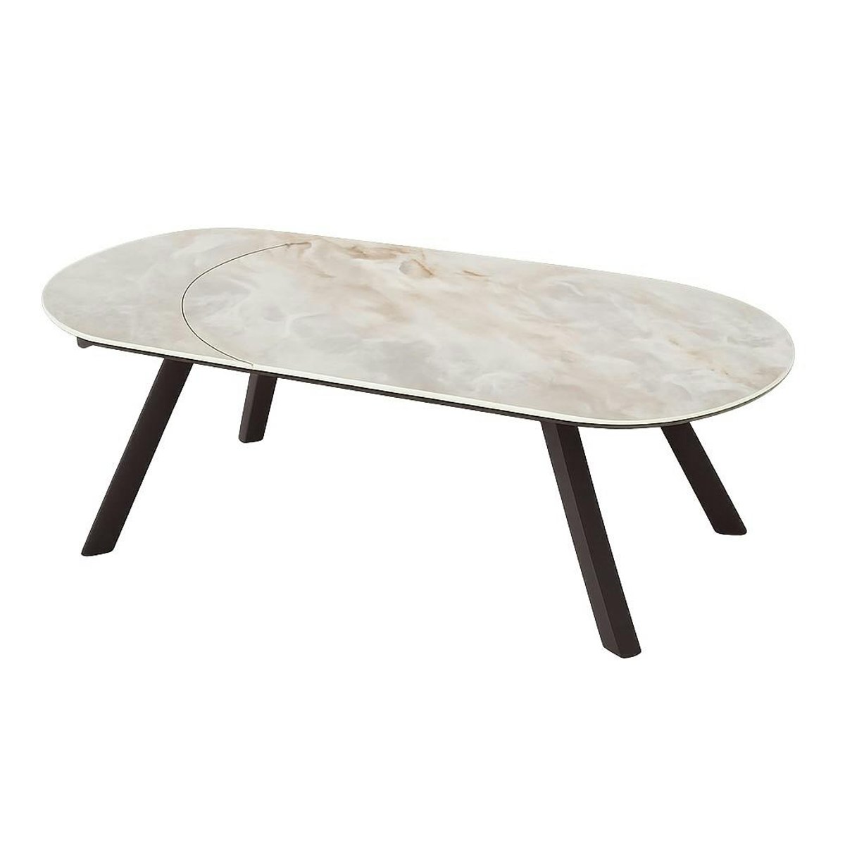 Table en céramique extensible 4 à 6 places LORA pierre, PIER IMPORT