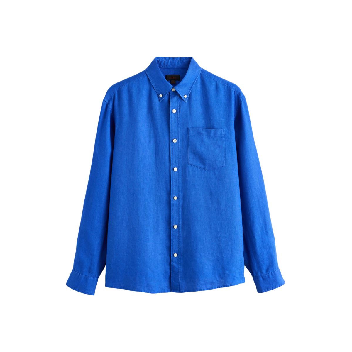 Chemise lin signature bleu, NEXT