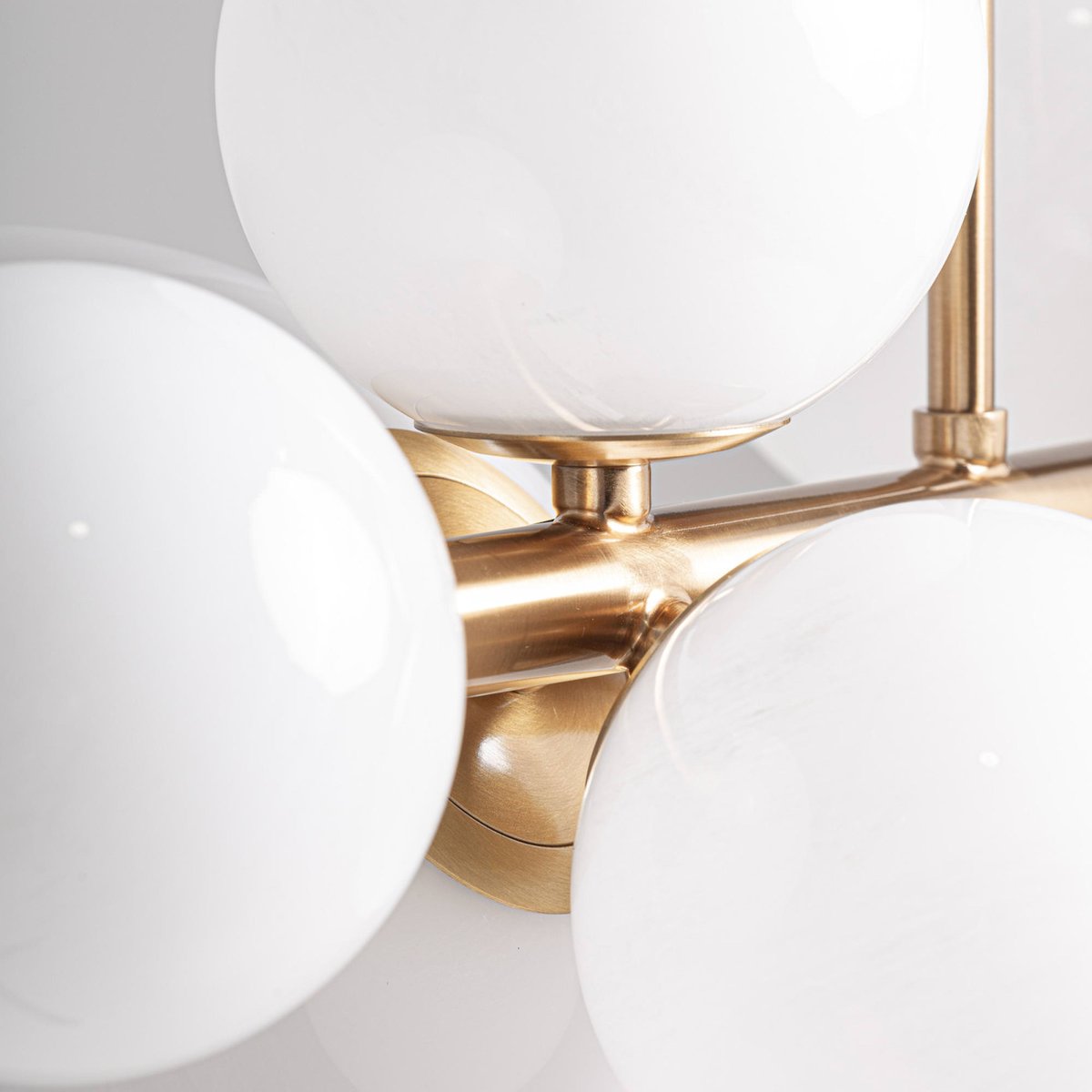 Plafonnier contemporain en cristal blanc et or, RECOLLECTION