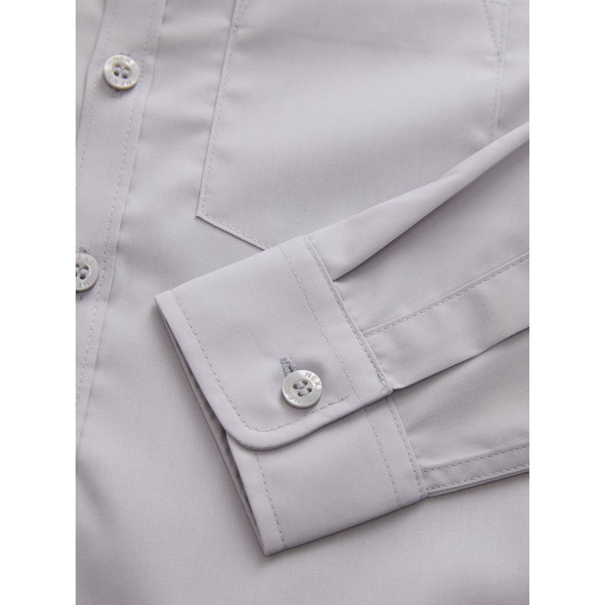 Chemise d'école à manches longues, lot de 2 gris, NEXT