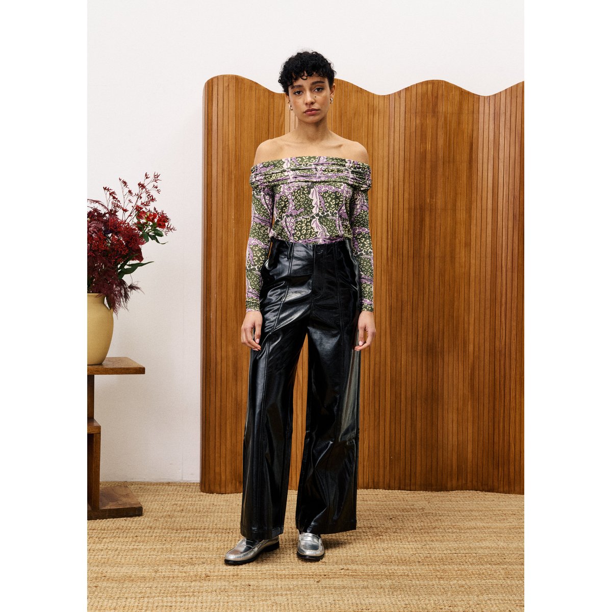 Pantalon en coton SIAMOIS noir, FRNCH