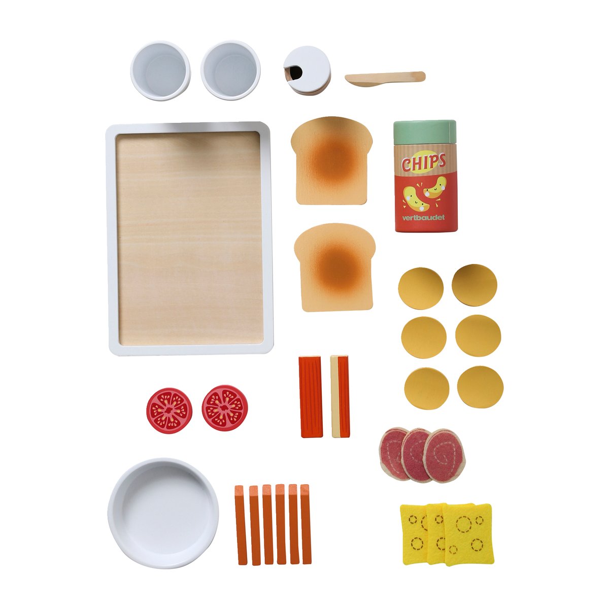Set apéritif en bois beige, VERTBAUDET