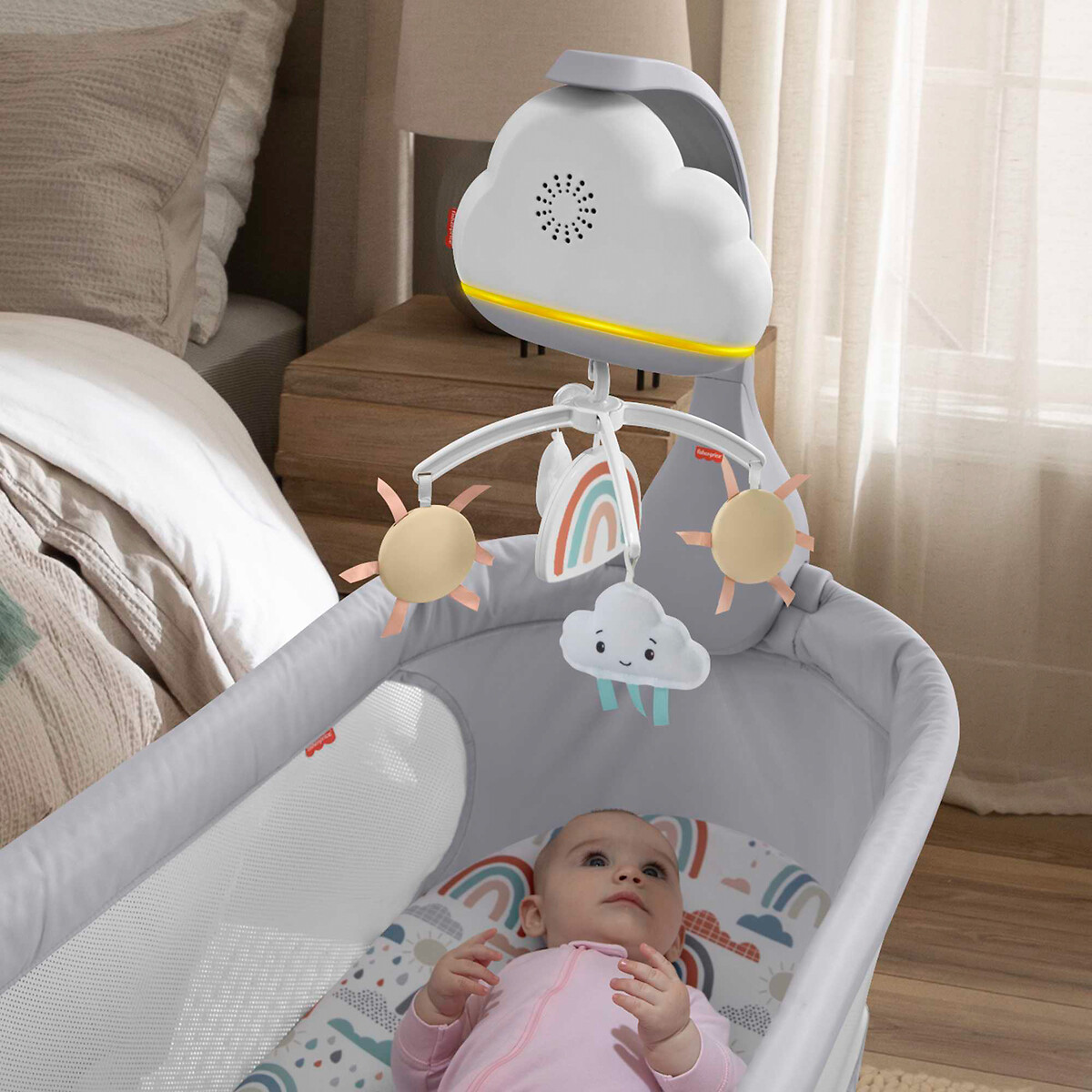 Fisher- price - mobile motif arc-en-ciel 2 en 1 - mobile / veilleuse bébé - dès la naissance multicolore, FISHER PRICE