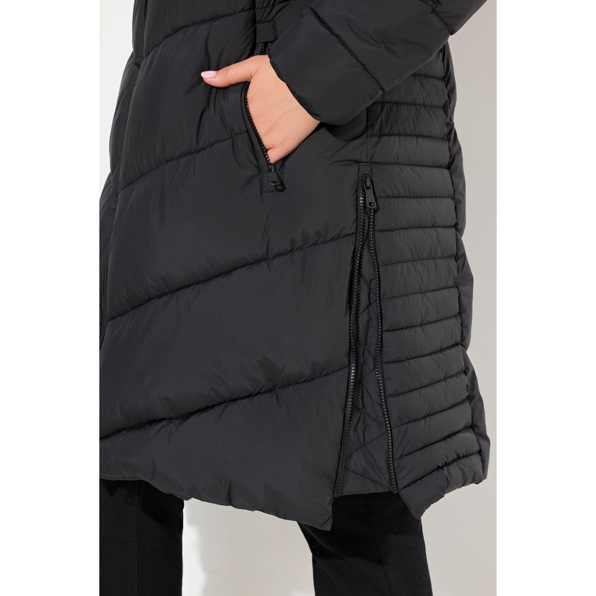 Manteau matelassé HYPRAR, tissu déperlant noir, ULLA POPKEN