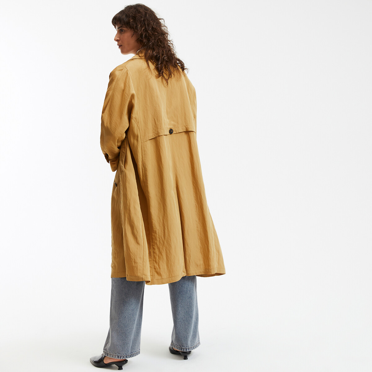 Long Buttoned Trench Coat golden yellow, LA REDOUTE COLLECTIONS