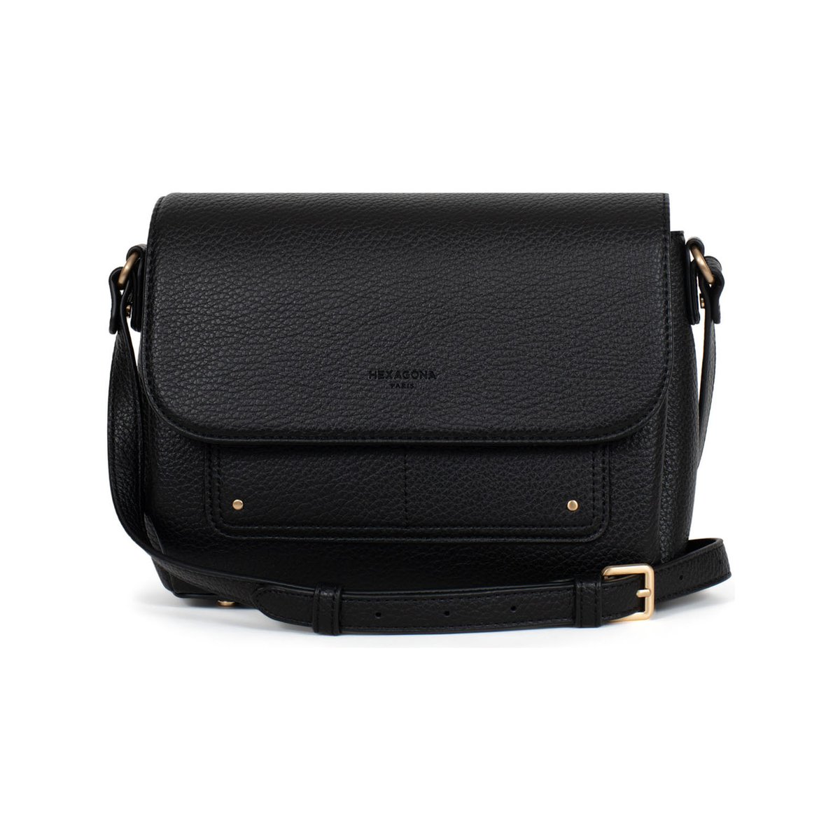 Sac porté travers ZORA noir, HEXAGONA