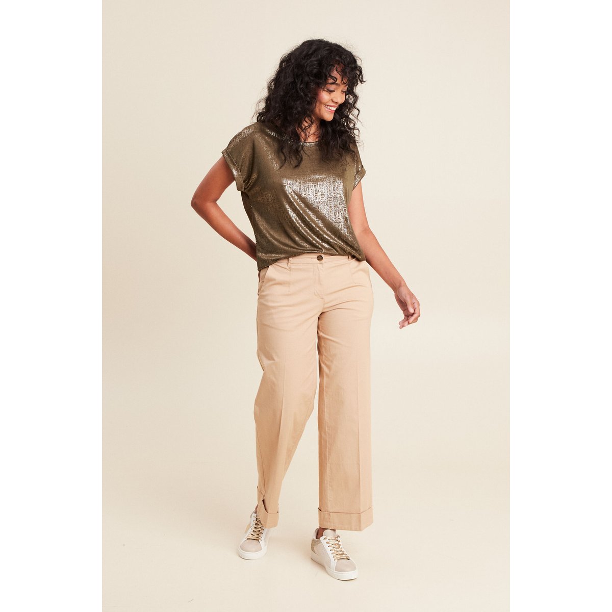 T-shirt manches courtes vert olive, BREAL
