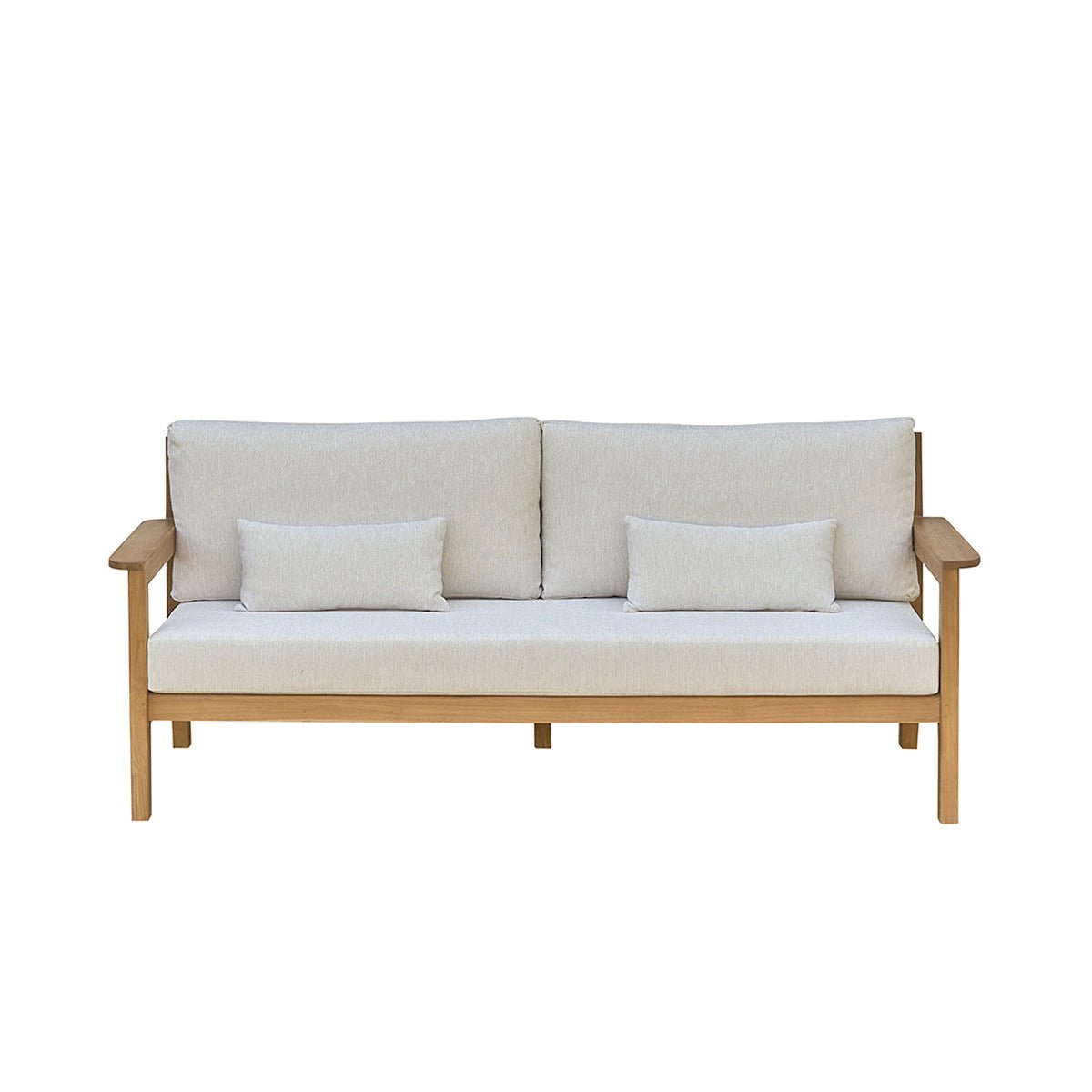 Canapé de jardin en teck massif MAORA light_grey, BERAH GETAH