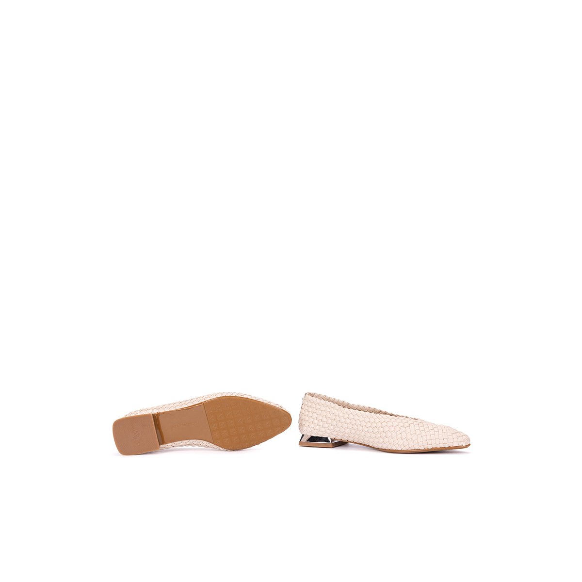 Ballerines cuir Vescia off white, MARTINELLI
