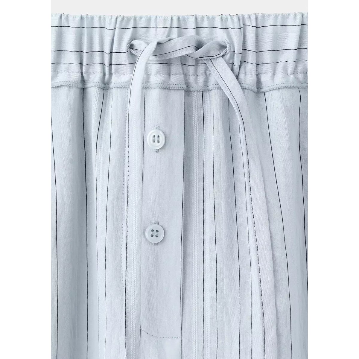 Pantalon droit à rayures bleu, MANGO