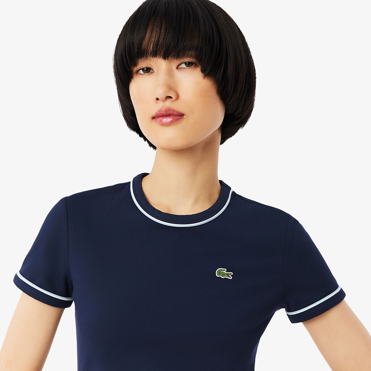 Crew Neck T-Shirt with Short Sleeves navy, LACOSTE