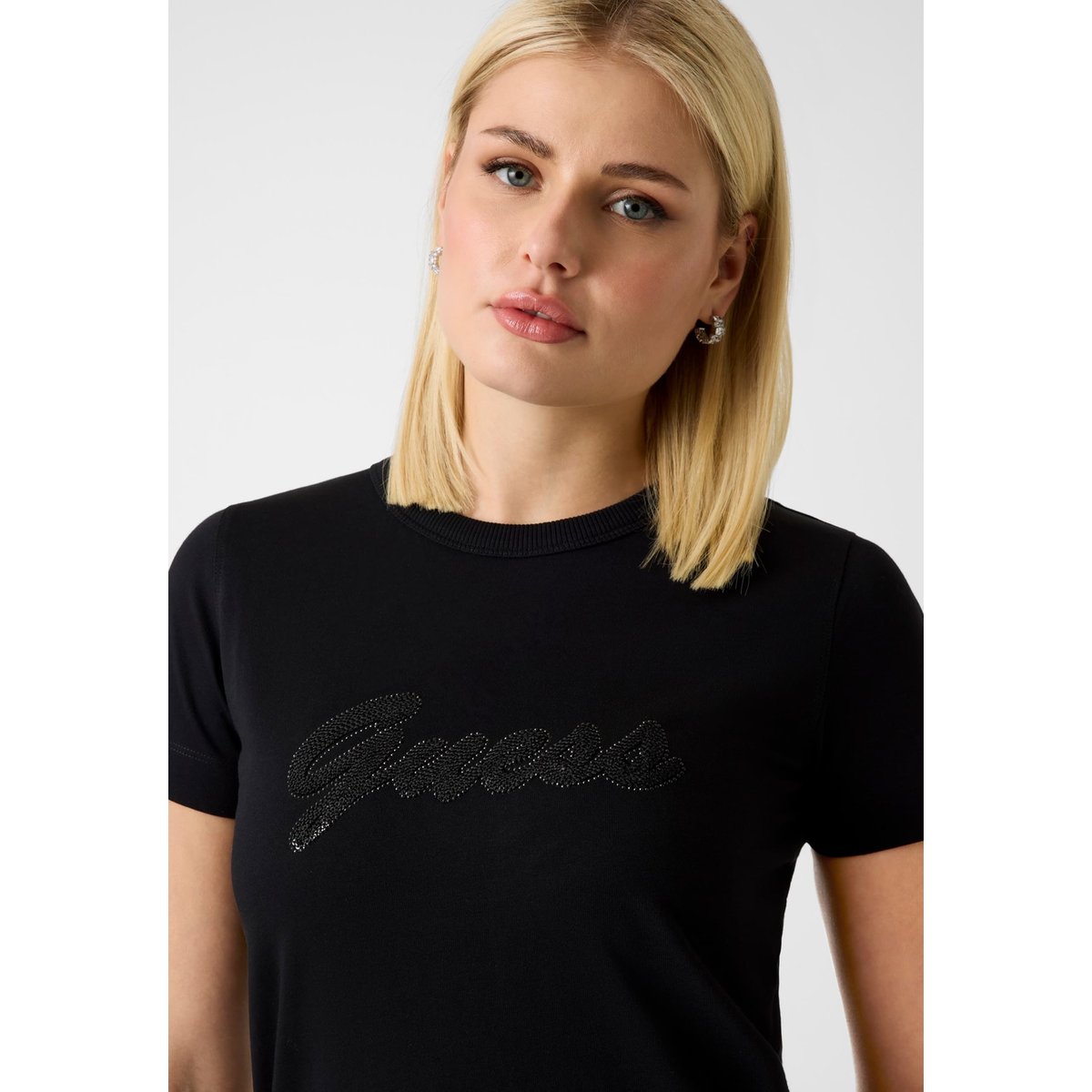 T-Shirt Avec Logo noir, GUESS