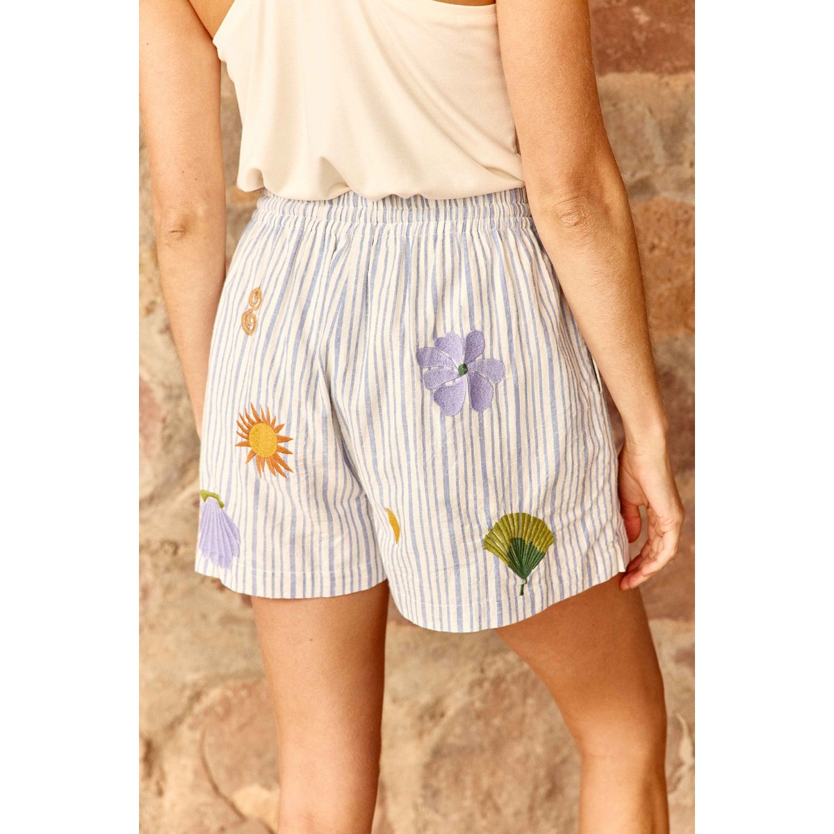 Short imprimé à rayures SHAY 20-rayure, LA PETITE ETOILE