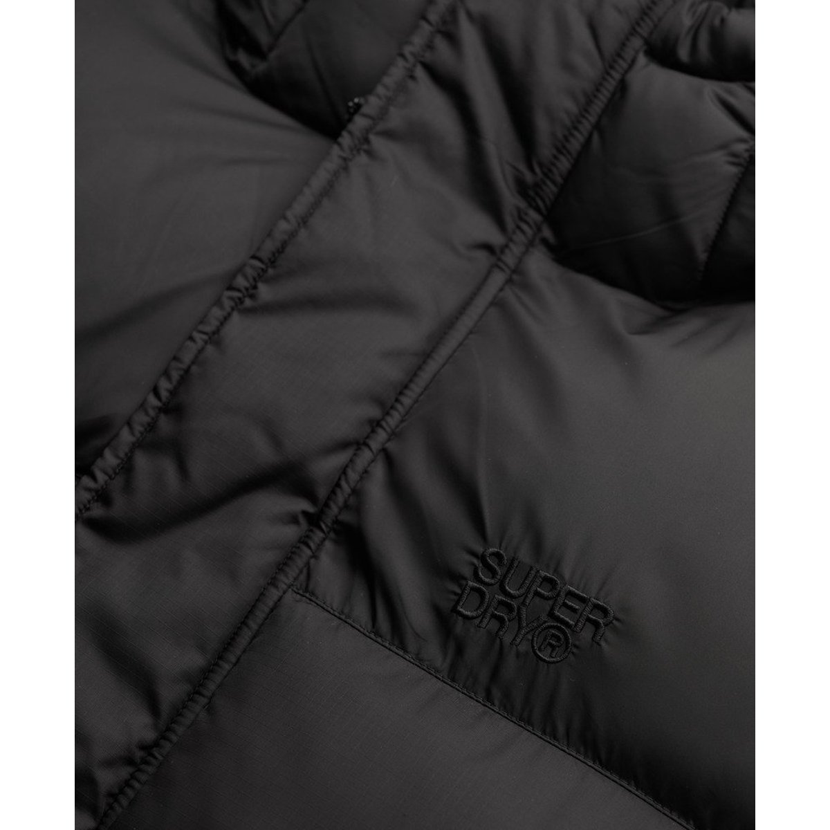 Doudoune Noire à Capuche noir, SUPERDRY