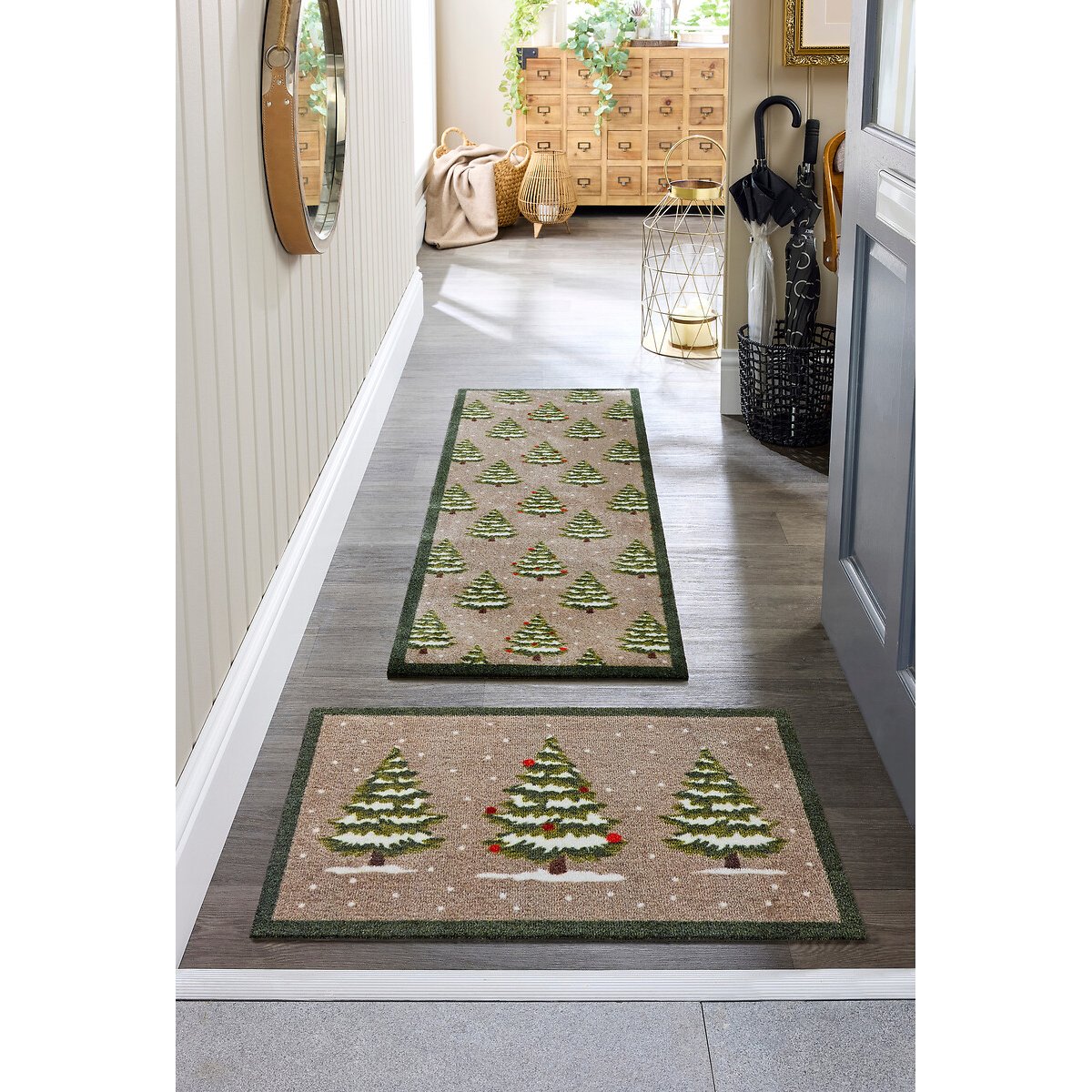 Christmas My Winter Trees Doormat green, MY MAT