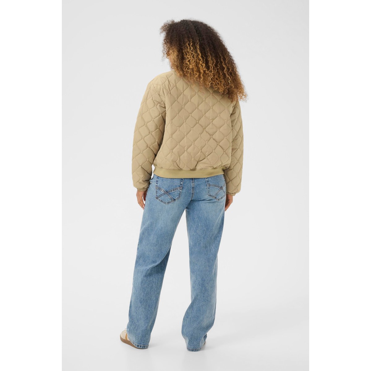 Manteau beige silver mink, CREAM