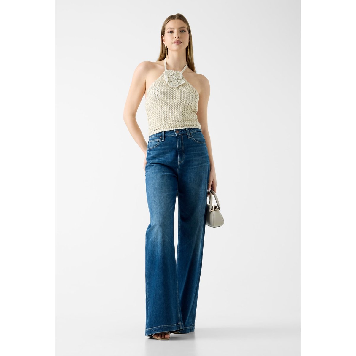 Haut Au Crochet beige, GUESS