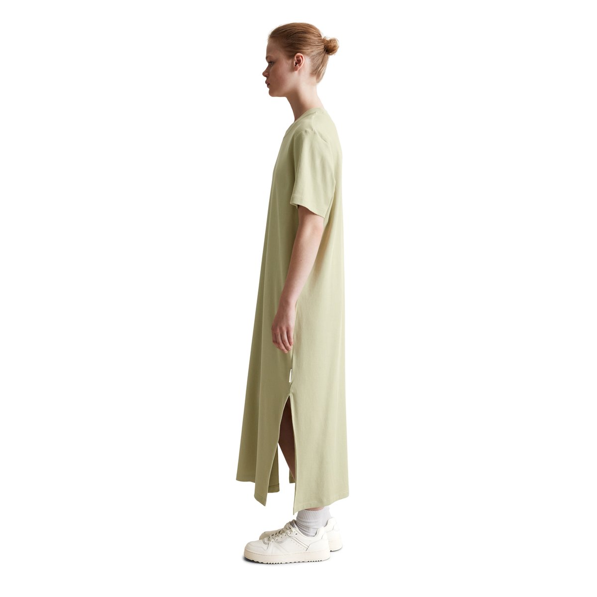 DfC Robe en jersey relaxed en coton bio côtelé vert, MARC O’POLO DENIM