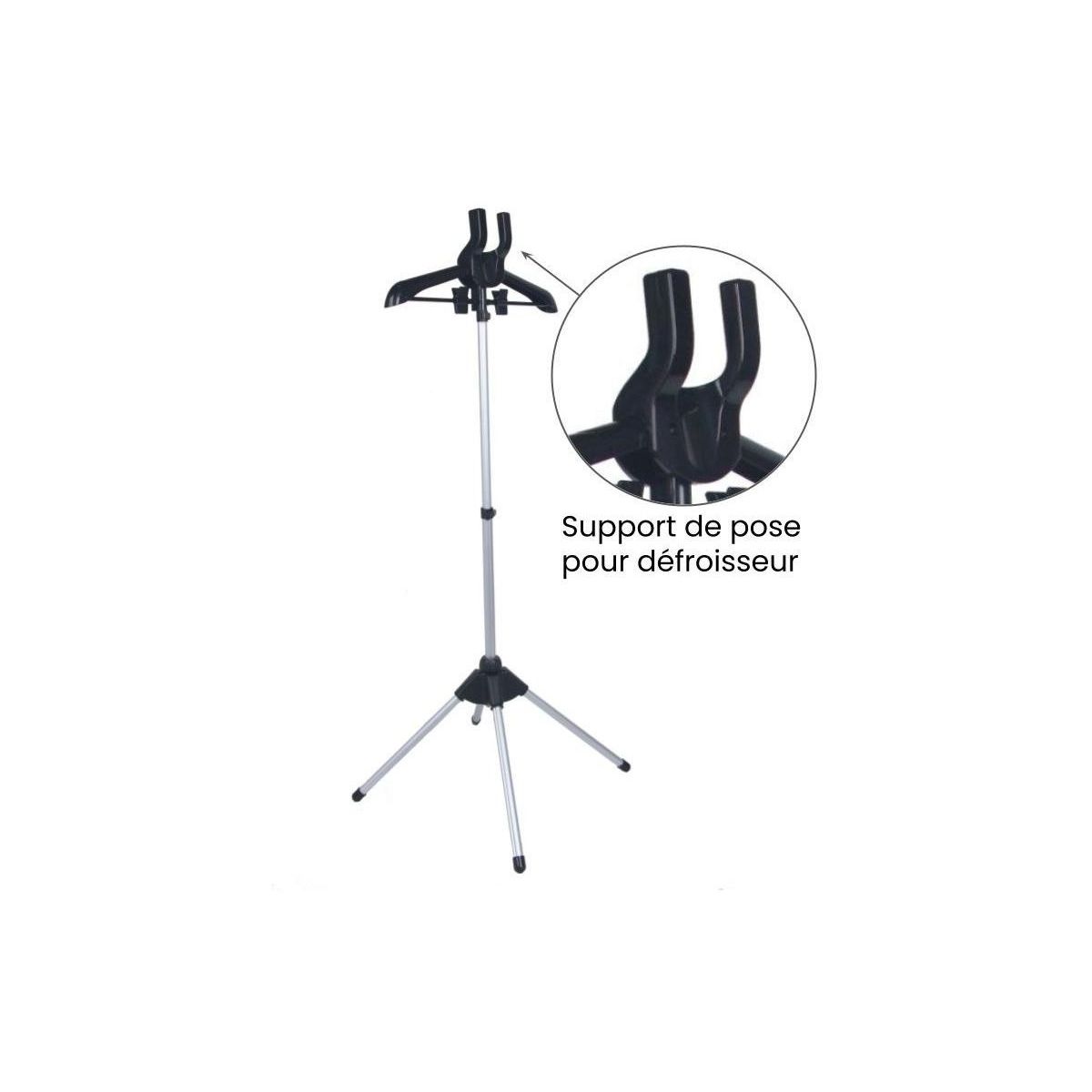 Cintre sur pied télescopique pour défroisseur couleur unique, ESSENTIEL B