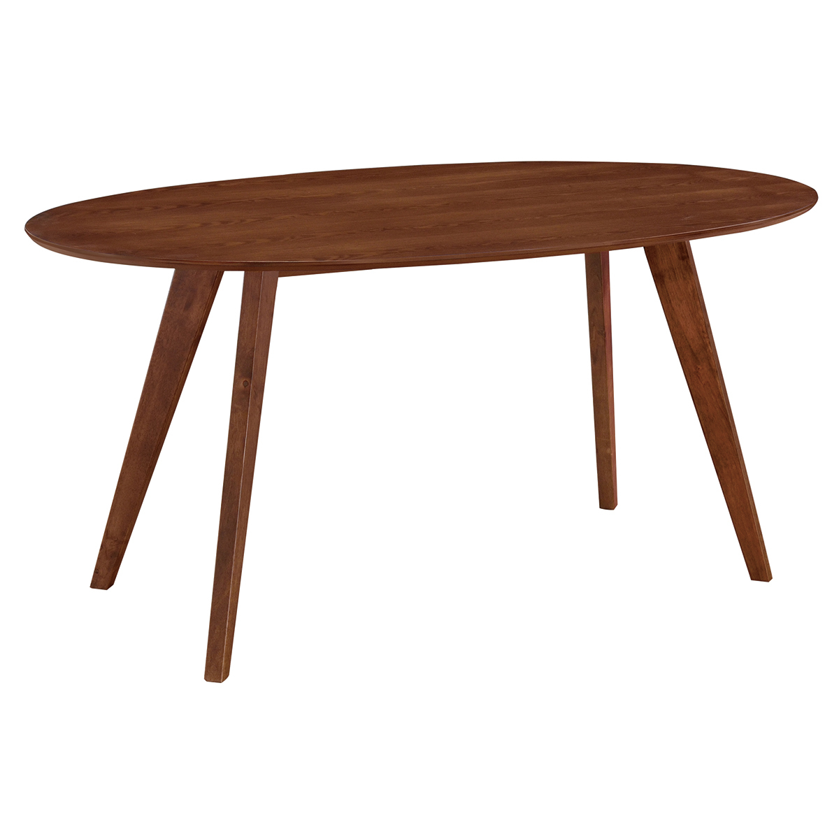 Table à manger scandinave ovale L160 cm MARIK noyer, MILIBOO