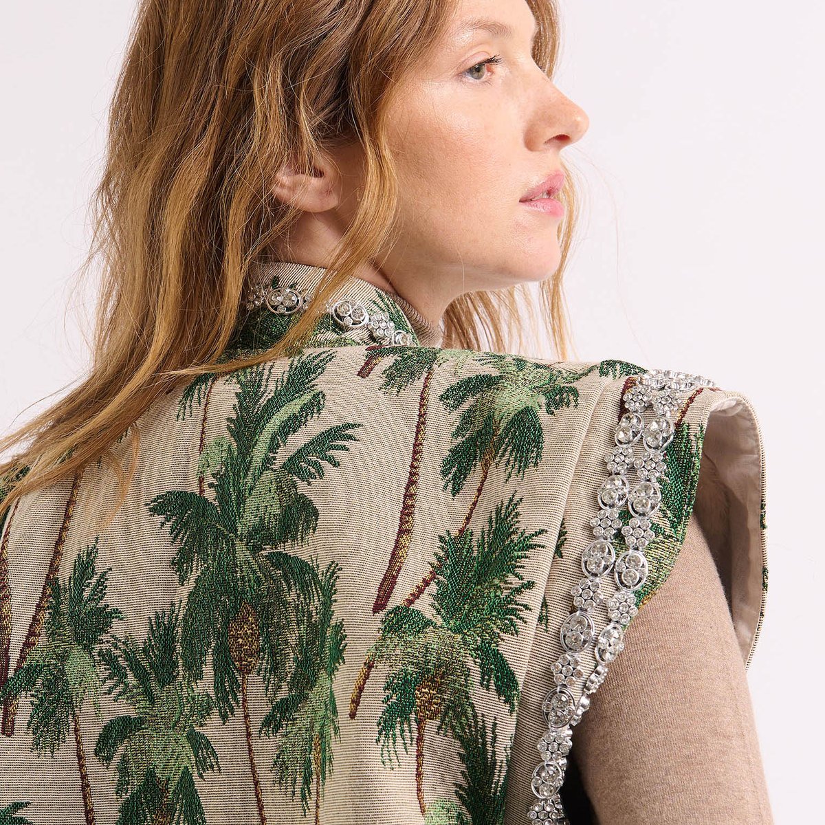Veste sans manches à motifs LUCILLE vert, WILD