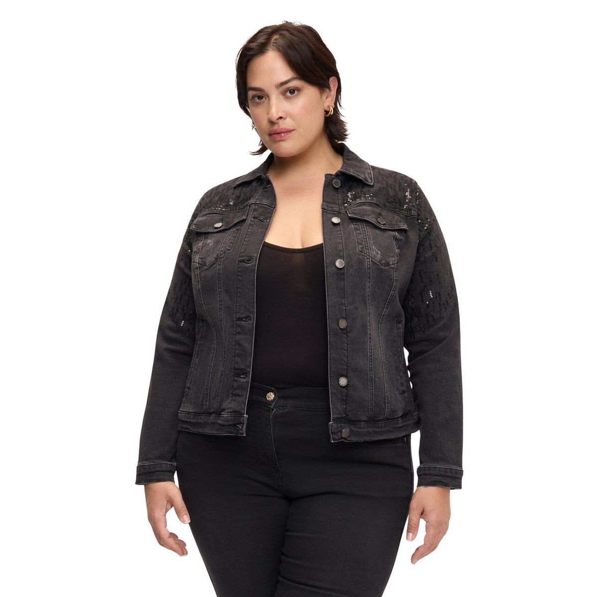 Veste à paillettes noir, FIORELLA RUBINO