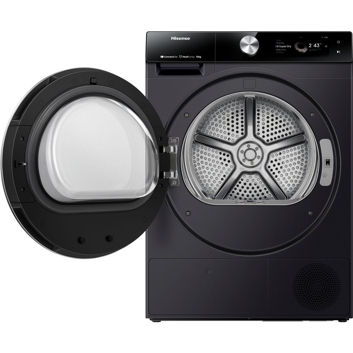 Sèche linge pompe à chaleur DH7S107BB couleur unique, HISENSE