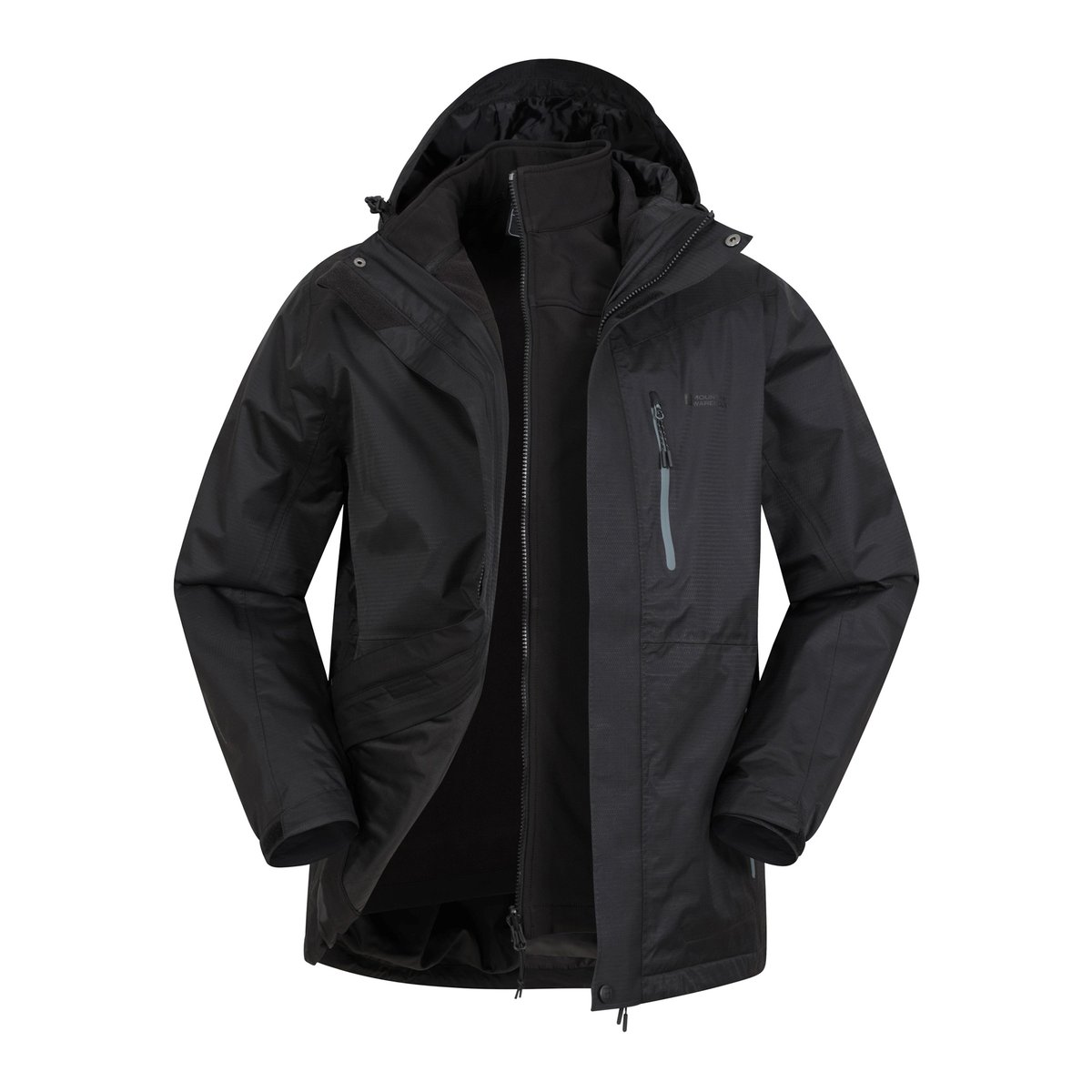 Veste imperméable BRACKEN EXTREME noir, MOUNTAIN WAREHOUSE