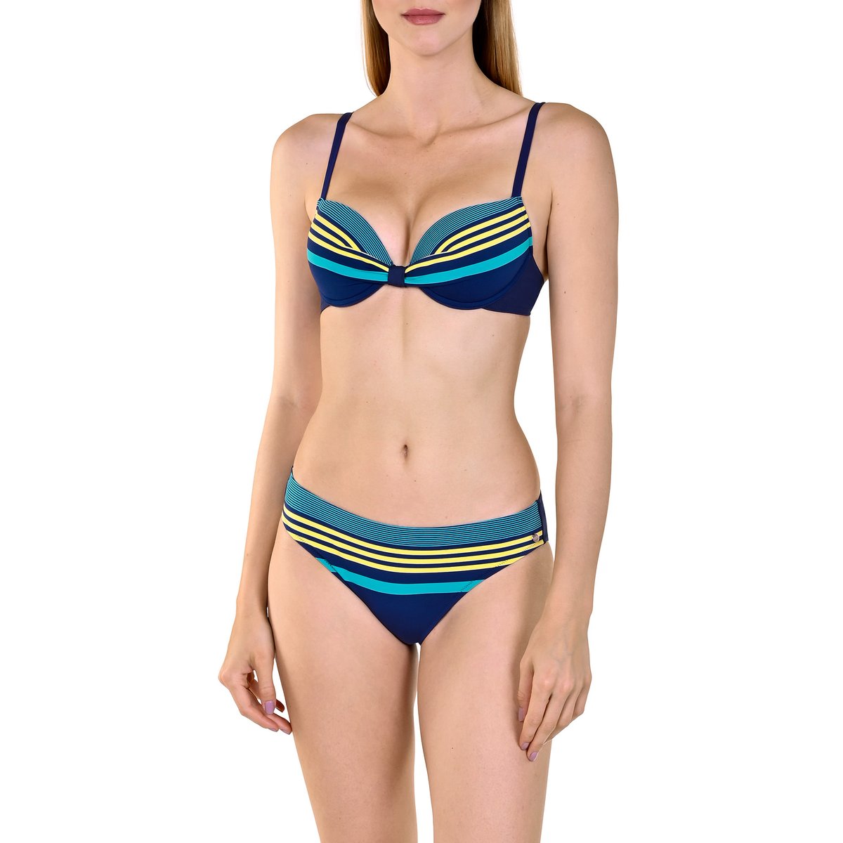 Haut maillot de bain push-up Dominica bleu, LISCA