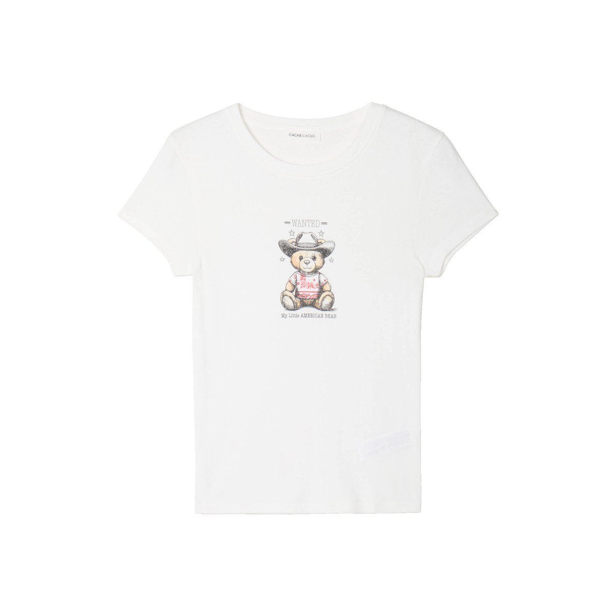 T-shirt manches courtes ecru, CACHE CACHE