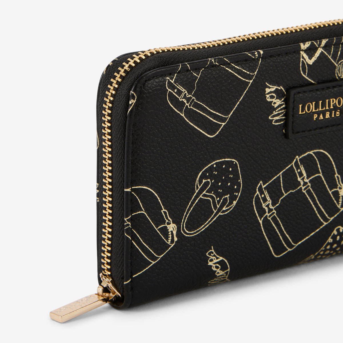 Grand portefeuille Sya noir, LOLLIPOPS
