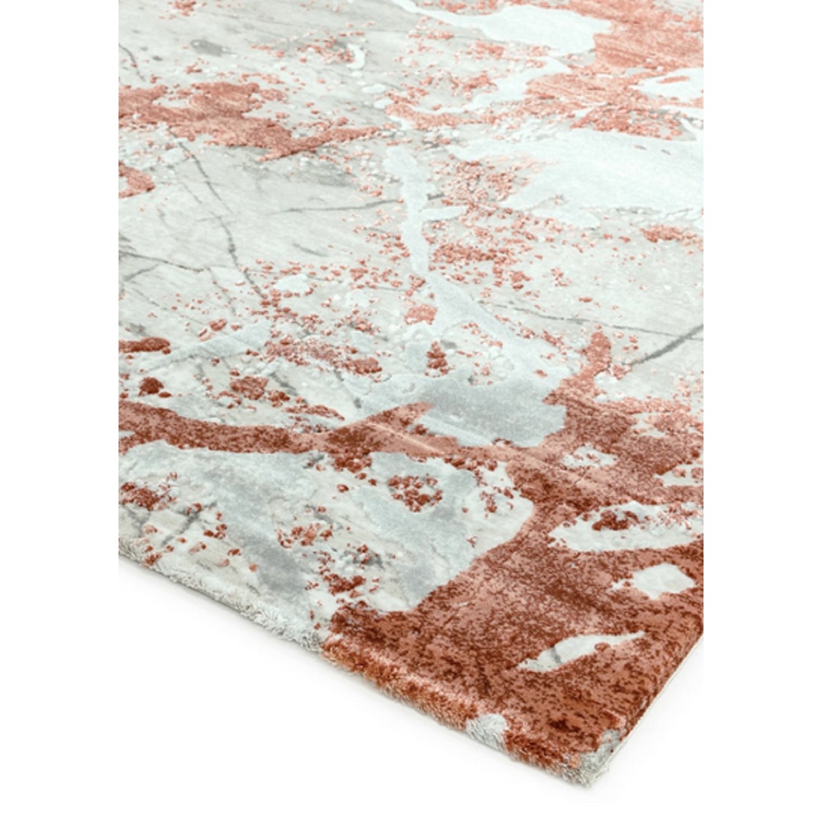 Tapis salon et chambre moderne LUNAR orange, NOVATREND