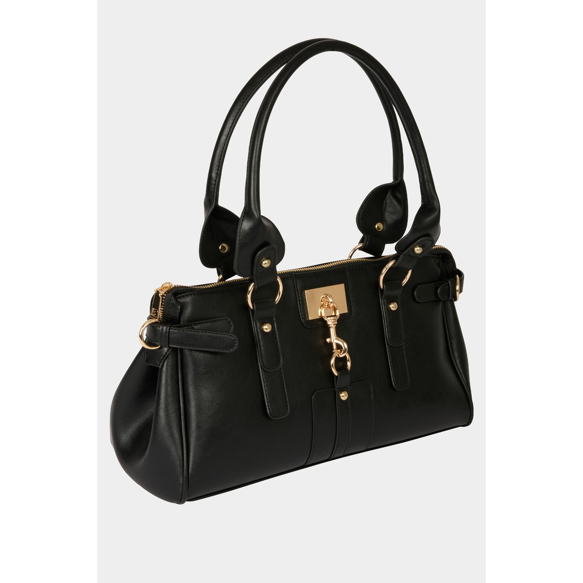 Sac similicuir porté épaule noir, MORGAN