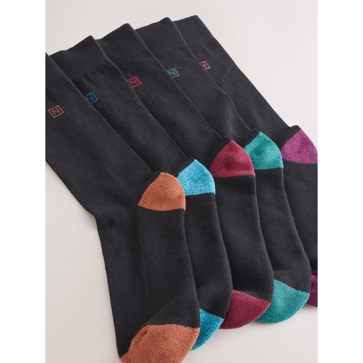 Chaussettes à semelles rembourrées talon noir riche, NEXT