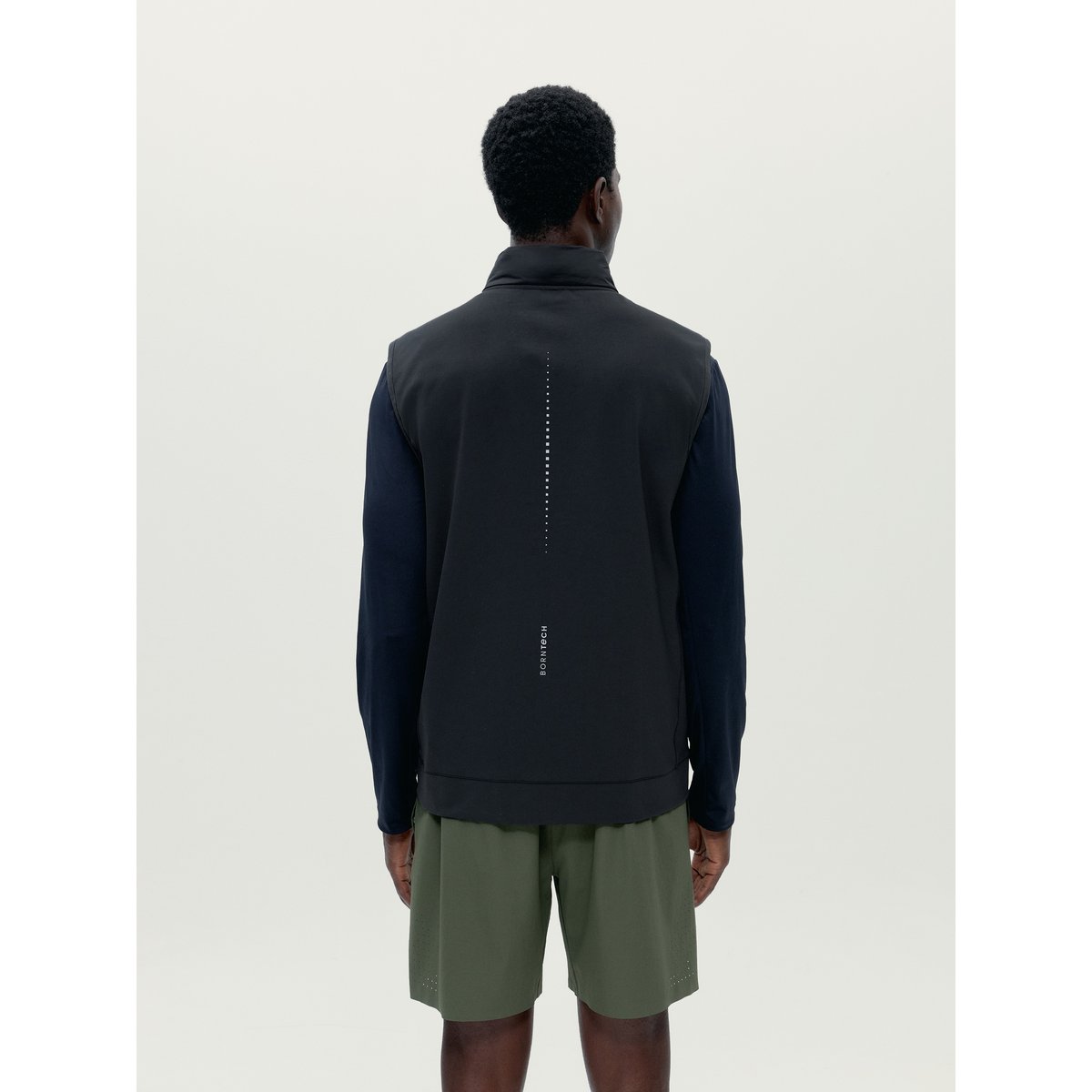 Doudoune sans manches de sport homme Raw Avec poches séchage rapide noir profond, BORN