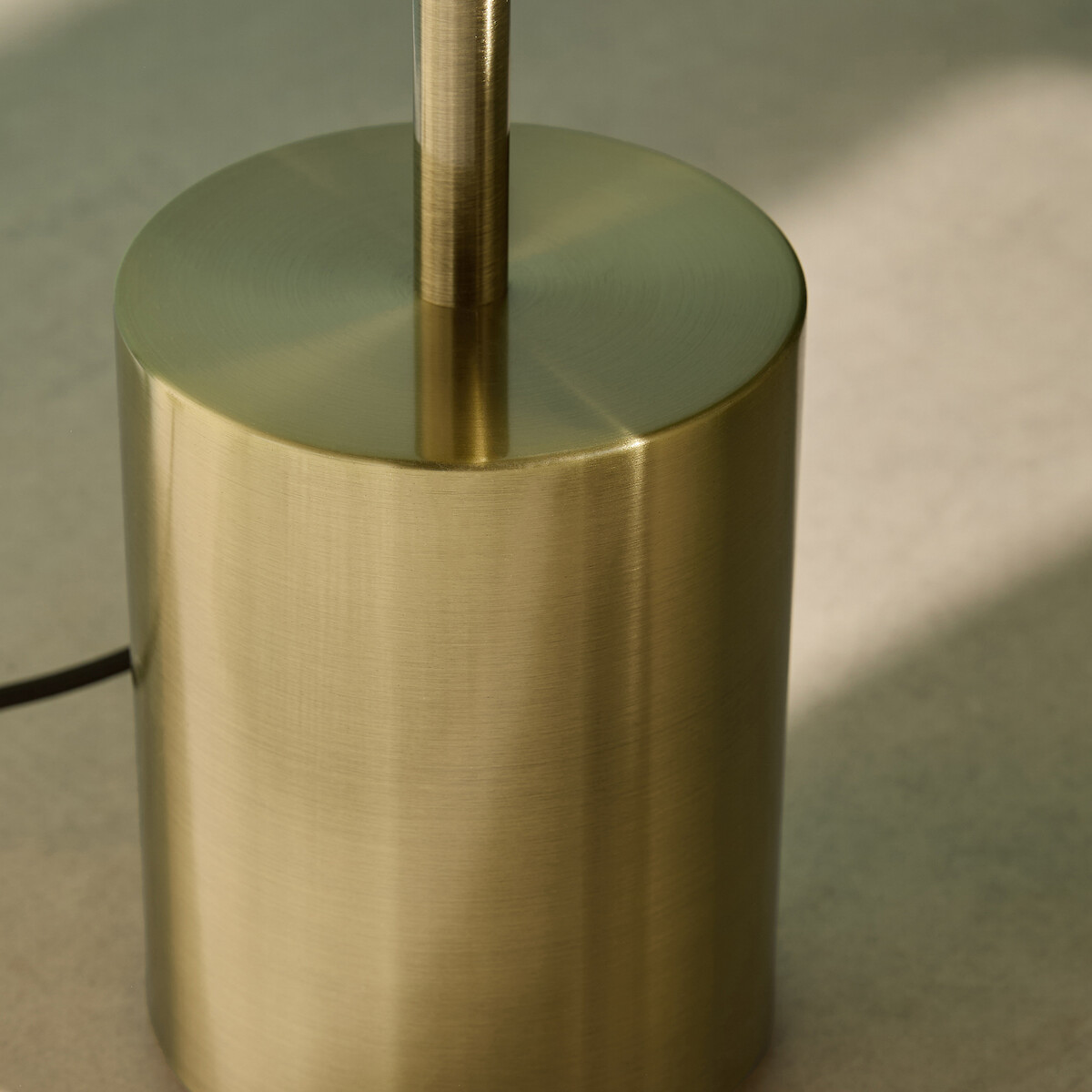 MADE.COM Briz Ribbed Glass Floor Lamp smoke grey, MADE