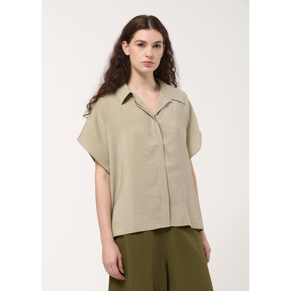 Chemise oversize gaufrée army, HUMILITY