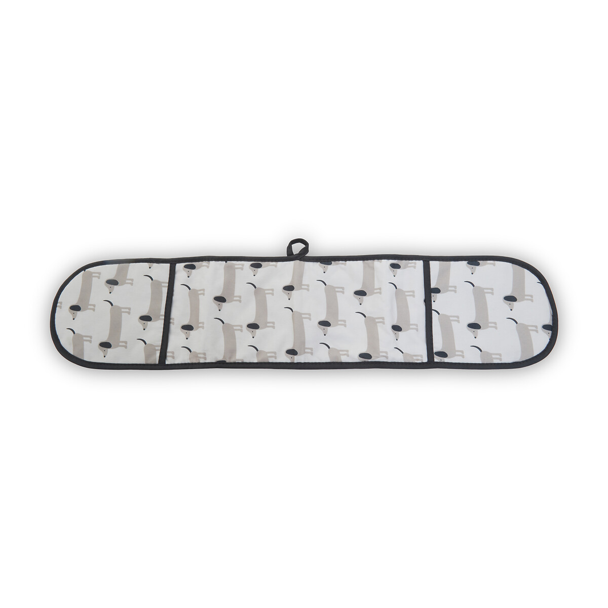 Cotton Double Oven Glove in Sausage Dog Print black, SO'HOME
