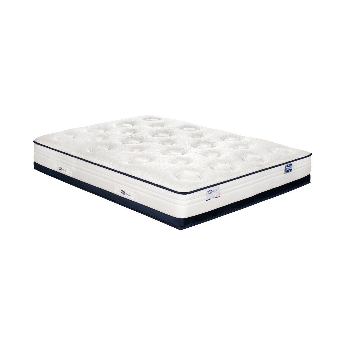 Matelas 140x190 Hybride, ferme H27 + 2 oreillers - INEDIT blanc, SIMMONS