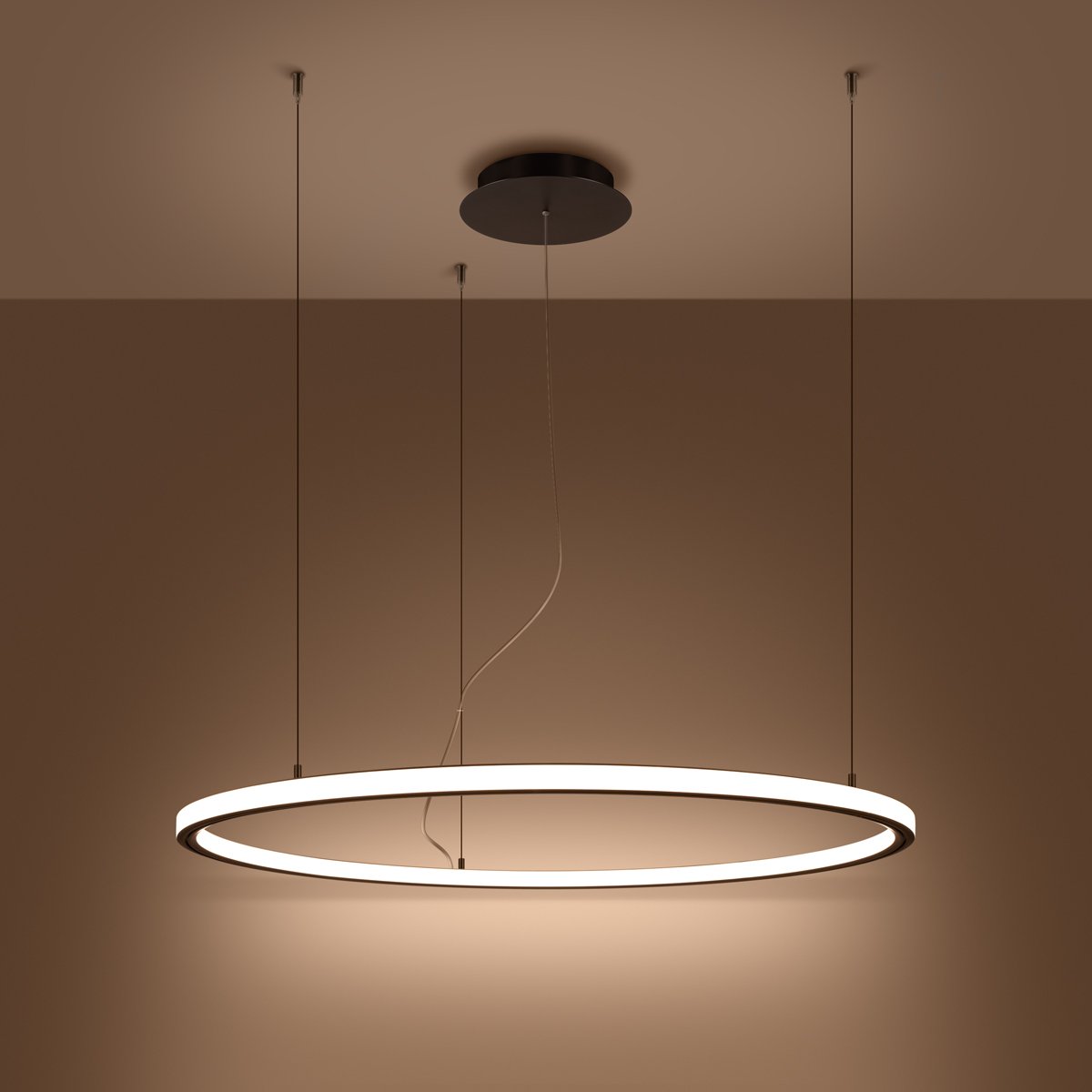 Lustre Aluminium Noir LED 1 Risa noir, EDEN