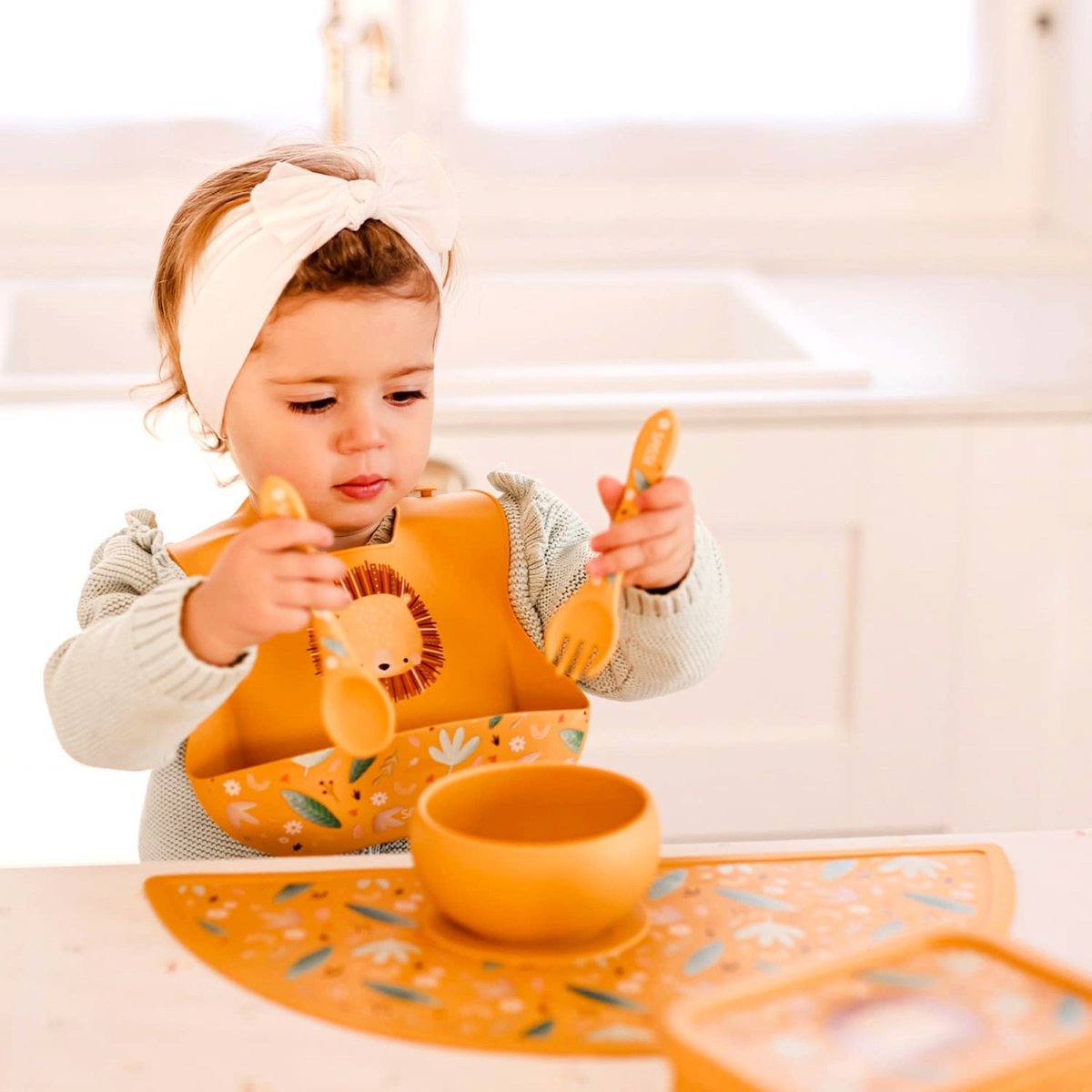 Set de table en silicone ANIMAUX orange, SASSI