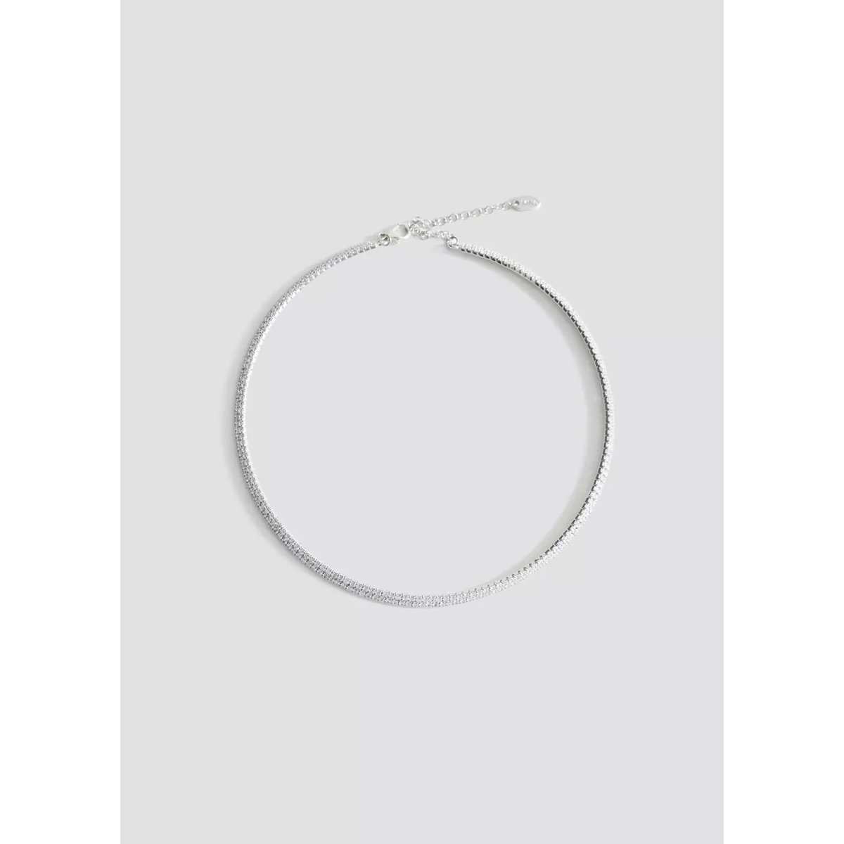 Collier avec détails brillants argent, MANGO